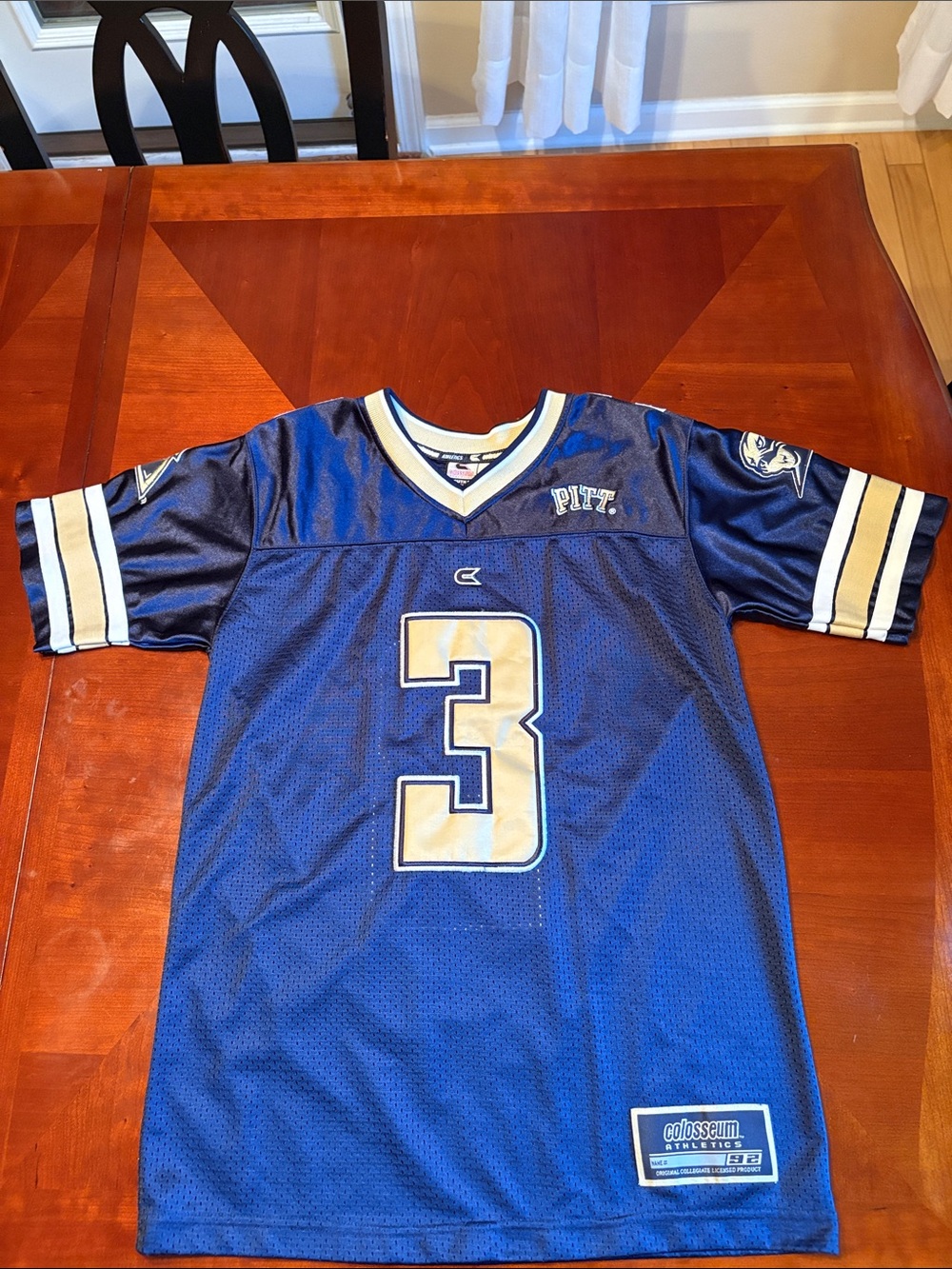Pitt Blue & Gold Youth Boys Football Jersey - #3 Sz 16-18
